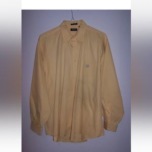 Super Handsome Yellow Long Sleeve Collared
Button Front Shirt